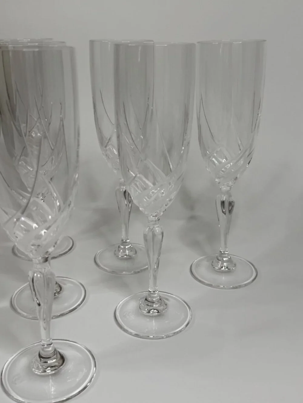 Vintage RCR Royal Crystal Rock Italy Champagne Flute, 8.25